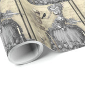 Papier Cadeau Bal Masquerade Halloween (Coin rond)