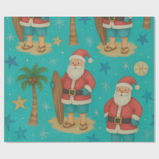 Papier Cadeau Balade SurfSide Père Noël