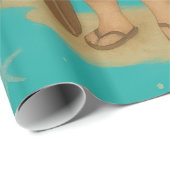Papier Cadeau Balade SurfSide Père Noël (Coin rond)