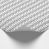 Papier Cadeau Balance de justice noire sur fond blanc (Coin)