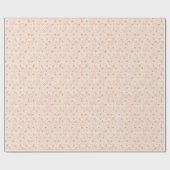 Papier Cadeau Balances de sirène d'or rose vif (Plat)