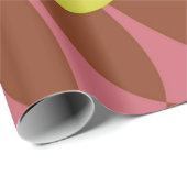 Papier Cadeau Balances roses et Brown (Coin rond)
