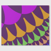 Papier Cadeau Balances violettes et orange (Plat)