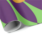 Papier Cadeau Balances violettes et orange (Coin rond)