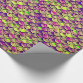 Papier Cadeau Balances violettes et vertes (Coin)