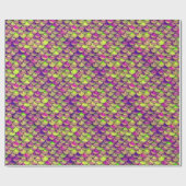 Papier Cadeau Balances violettes et vertes (Plat)
