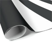 Papier Cadeau Balayage noir et blanc psychédélique (Coin rond)