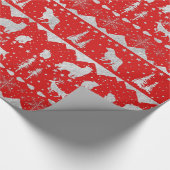 Papier Cadeau Balayage nordique Silver Winter Animaux de vacance (Coin)