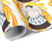 Papier Cadeau Balayeuse de sumo (Coin rond)