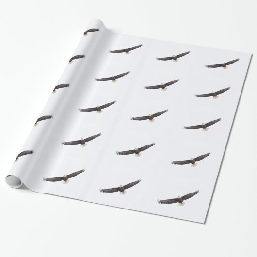 Papier Cadeau Bald Eagle en vol (Déroulé)