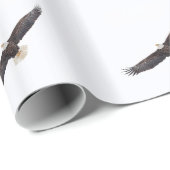 Papier Cadeau Bald Eagle en vol (Coin rond)