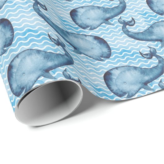 Papier Cadeau Baleine (Coin rond)