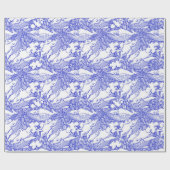 Papier Cadeau Baleine à bosse Bleue Et Blanche (Plat)