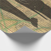 Papier Cadeau Baleine antique Vie marine (Coin)