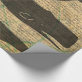 Papier Cadeau Baleine antique Vie marine (Coin)