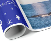 Papier Cadeau Baleine de bosse ouvrant une brèche Noël de (Coin rond)