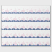 Papier Cadeau Baleine rose de Preppy (Plat)