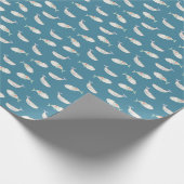Papier Cadeau Baleine scandinave, animaux de mer motif (Coin)