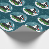 Papier Cadeau Baleine tueuse Orca Christmas (Coin)