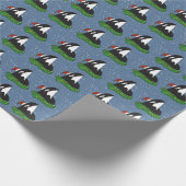 Papier Cadeau Baleine tueuse Orca Christmas  (Coin)