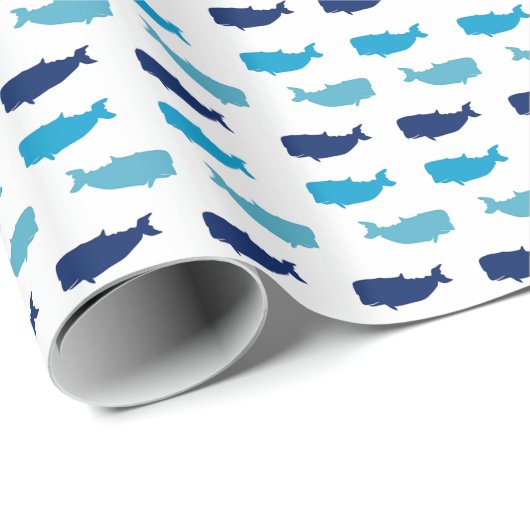 Papier Cadeau Baleines (Coin rond)