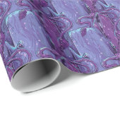 Papier Cadeau Baleines et calmars (Coin rond)