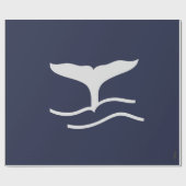 Papier Cadeau Baleines Queue Marine Nautique et Grey (Plat)