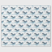 Papier Cadeau Baleines qui se balancent (Plat)