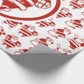 Papier Cadeau Balise cadeau de Noël Motif du Père Noël (Coin)