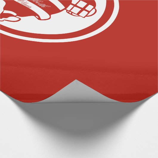 Papier Cadeau Balise cadeau de Noël rouge du Père Noël (Coin)