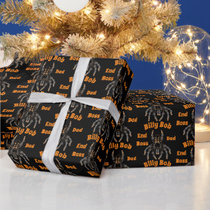 Papier Cadeau Balise de nom de la fin drôle Boss Papa Suntiger T