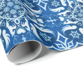 Papier Cadeau Balises de neige (Coin rond)