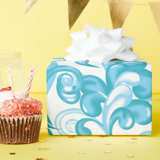 Papier Cadeau Ball Blue, Medium Turquoise design décoratif (Fête d'anniversaire)