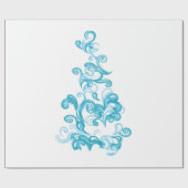 Papier Cadeau Ball Blue, Medium Turquoise design décoratif (Plat)