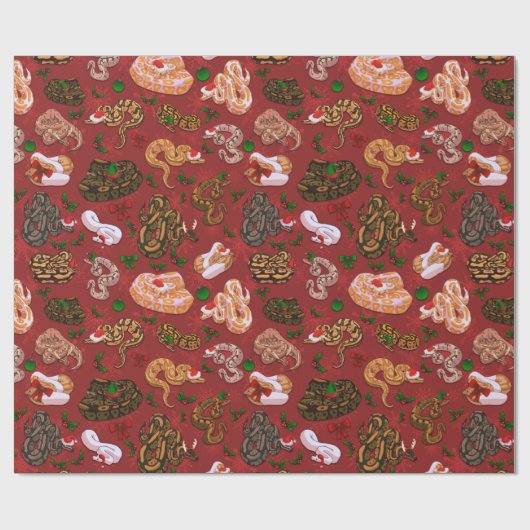 Papier Cadeau Ball Python Morph Red (Plat)