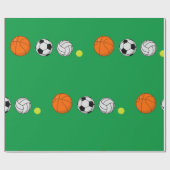 Papier Cadeau Ball Sports (Plat)