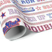 Papier Cadeau Ball Stitch - Baseball (Coin rond)