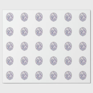 Papier Cadeau Balle de disco Licorne Licorne Impression ludique