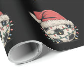 Papier Cadeau Balle de football Noël Noël Noël Chapeau Noël Spor (Coin rond)