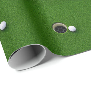 Papier Cadeau Balle de golf à côté du trou sur un parcours de go