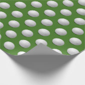 Papier Cadeau balle de golf blanche en vert (Coin)