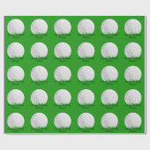 Papier Cadeau Balle de Golf sur Gazon (Plat)