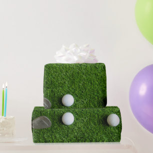 Papier Cadeau Balle de golf sur gazon vert