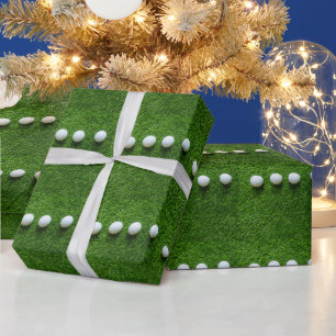 Papier Cadeau Balle de golf sur gazon vert
