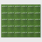Papier Cadeau Balle de golf sur gazon vert (Plat)