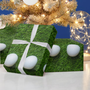 Papier Cadeau Balle de golf sur gazon vert