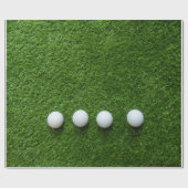 Papier Cadeau Balle de golf sur gazon vert (Plat)