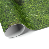 Papier Cadeau Balle de golf sur gazon vert (Coin rond)