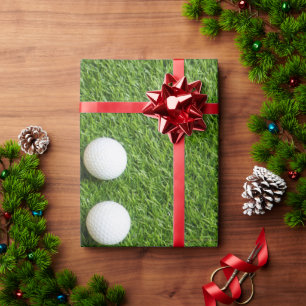 Papier Cadeau Balle de golf sur gazon vert