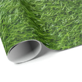 Papier Cadeau Balle de golf sur gazon vert (Coin rond)